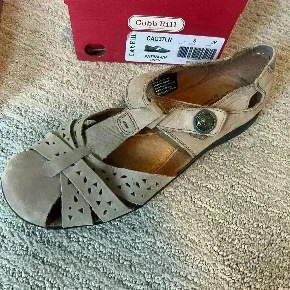 New Balance Cobb Hill Patina Women's Sandal Linen size 8 WIDE (CAG37LN)